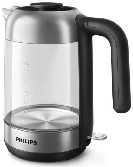 Fierbator de apa electric Philips HD933980, 1.7 l, 2200 W, Negru