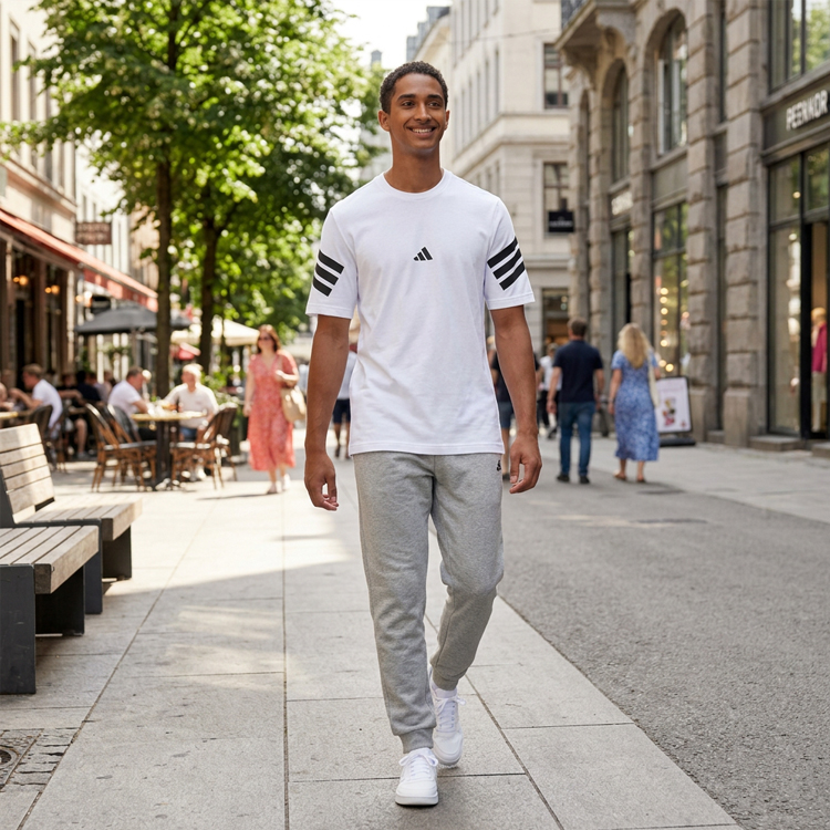 Tricou bărbătesc Adidas M FI 3S REG T XS Alb photo 6
