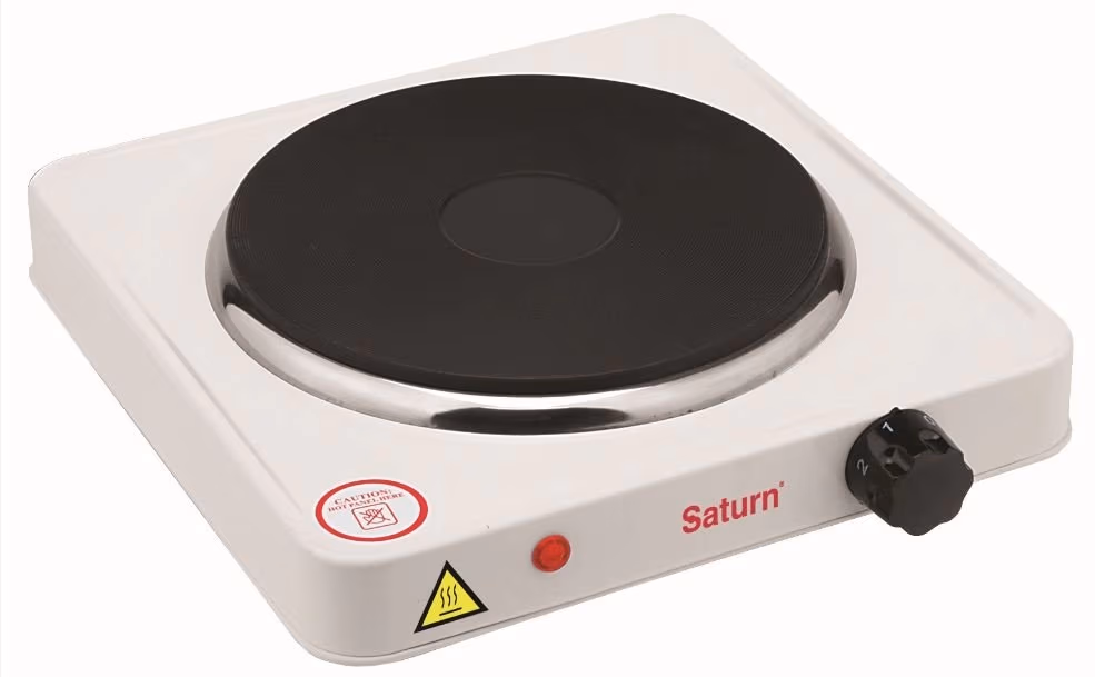 Plita de masa electrica Saturn ST-EC0180, 1 arzatoare, 1000 W, Negru 