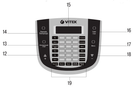 Мультиварка Vitek VT-4280 / 860 / 35авто-программ / Мокко photo 3