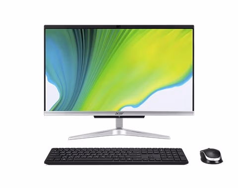 All-in-One PC - 23.8" ACER Aspire C24-963 FHD IPS, Intel® Core® i3-1005G1, 8GB DDR4 RAM, 256Gb SSD, Intel® UHD Graphics, NO ODD, CR, HD cam, WiFi+BT 5.0, LAN, 65W PSU, USB KB/MS, Win10PRO, Iron Gray. 
