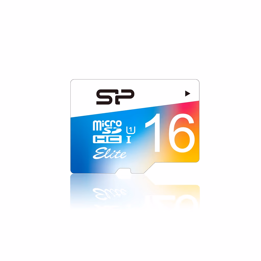 16GB microSD Class10 U1 UHS-I + SD adapter Silicon Power Elite Color microSDHC, Up to: 90MB/s
