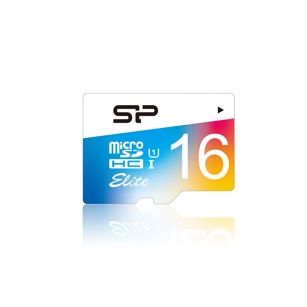 16GB microSD Class10 U1 UHS-I + SD adapter Silicon Power Elite Color microSDHC, Up to: 90MB/s photo 1