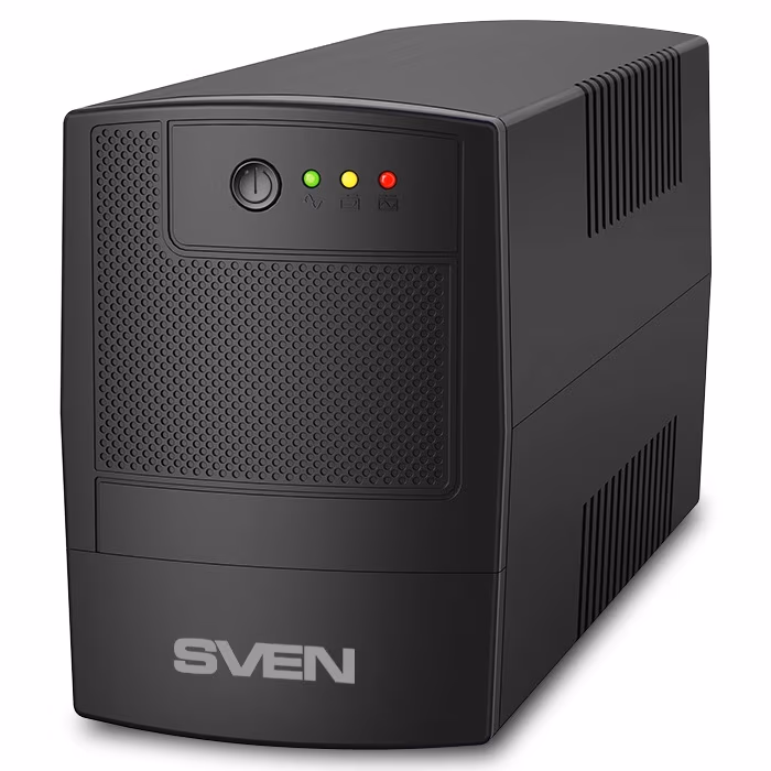 SVEN UP-B1000, Line-interactive UPS with AVR, 1000VA /510W, 3x IEC (C13 outlets), Input ~175-290±3%/50, Output ~230 (-14/+10%)/50, Black 