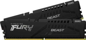 16GB (Kit of 2*8GB) DDR5-4800  Kingston FURY® Beast DDR5, PC38400, CL38, 1Rx16, 1.1V, Auto-overclocking, Asymmetric BLACK low-profile heat spreader, Intel XMP 3.0 Ready (Extreme Memory Profiles)