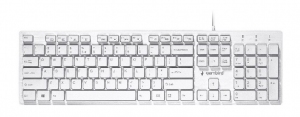 Gembird KB-MCH-03-W "Chocolate" Multimedia, Slimline keyboard with "chocolate" type keys, USB, White US-layout thumbnav 1