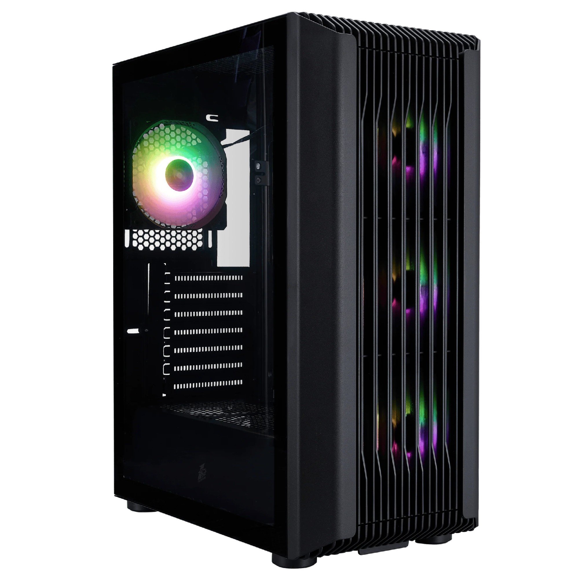 Корпус 1STPLAYER H6 / w/oPSU / Side-Window / 4 x F7 / ATX / White photo 2