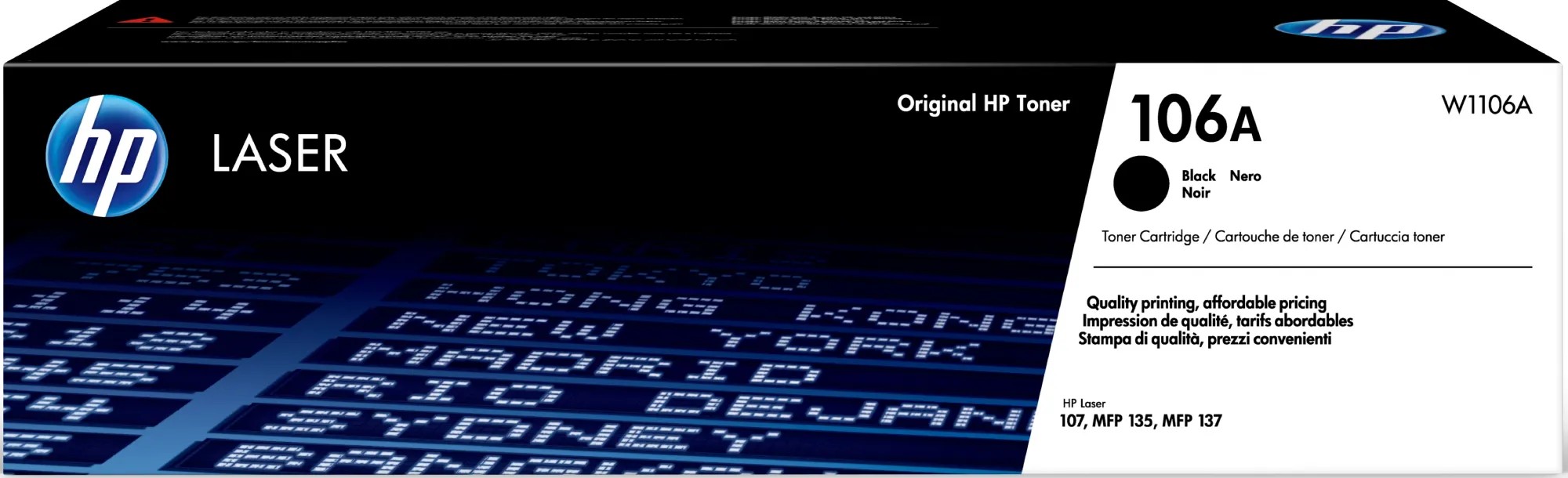 HP 106A (W1106A) Black cartridge for HP Laser 107a /107w, HP Laser 135a/135w, HP Laser 137fnw, 1000 p. photo 2