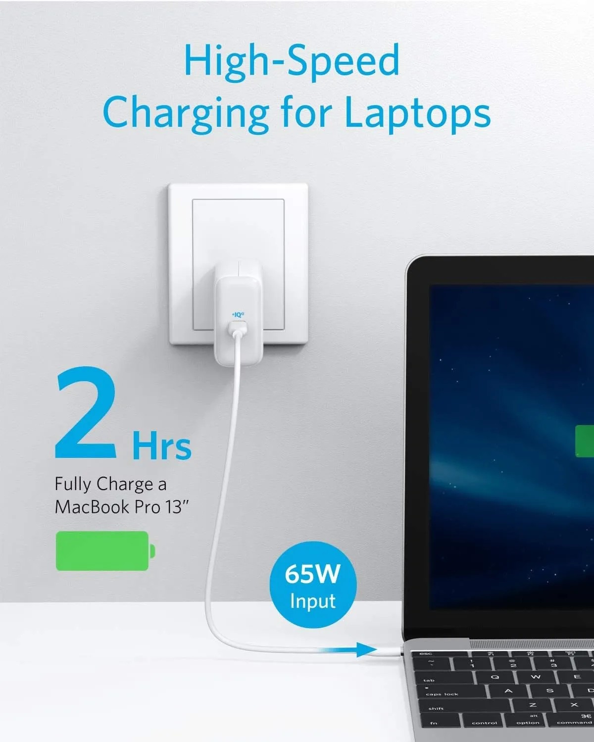 Incarcator retea de calatorie (EU/UK/USA) Anker PowerPort III GaN / 65W / USB-C photo 3