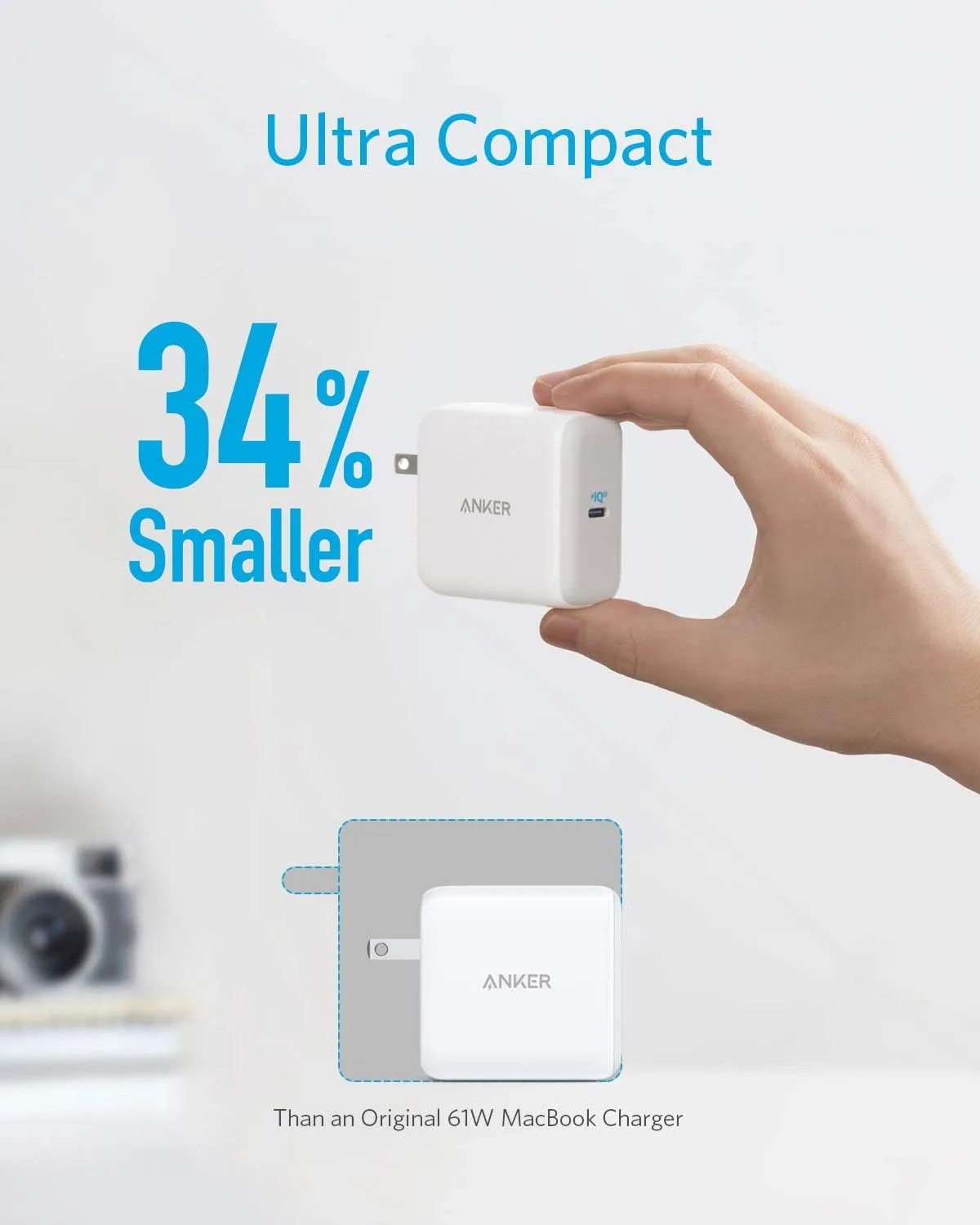 Incarcator retea de calatorie (EU/UK/USA) Anker PowerPort III GaN / 65W / USB-C photo 5