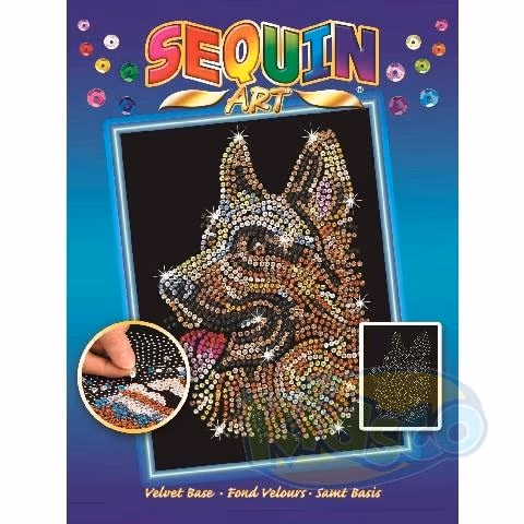 Sequin Art SQ1807 Blue - German Shepherd 