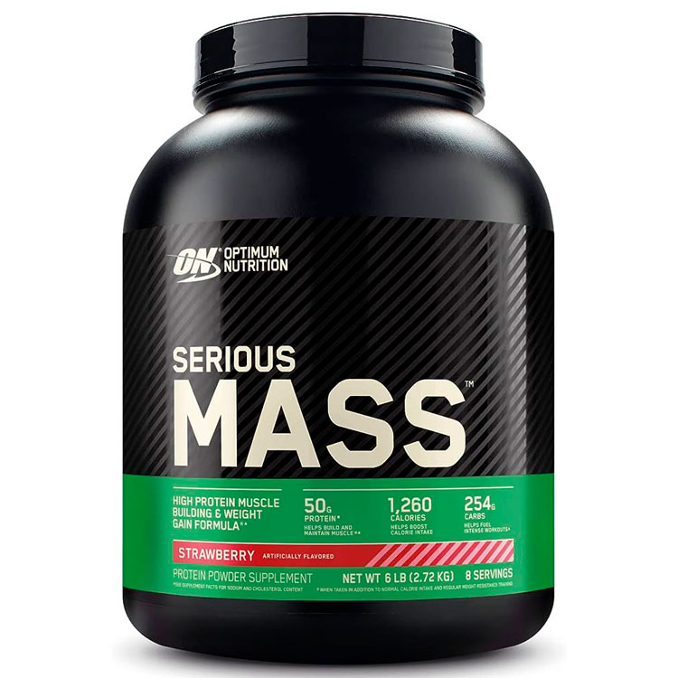 Гейнер Optimum Nutrition ON SERIOUS MASS STRAWBERRY 6LB photo 1