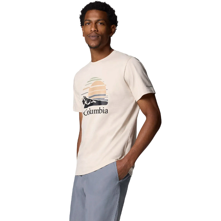 Футболка мужская Columbia Path Lake Graphic Tee II S Бежевый photo 2