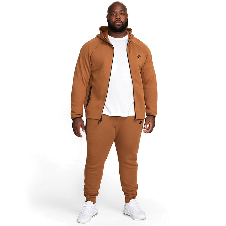 Мужская Толстовка Nike M NK TCH FLC FZ WR HOODIE L Коричневый photo 2