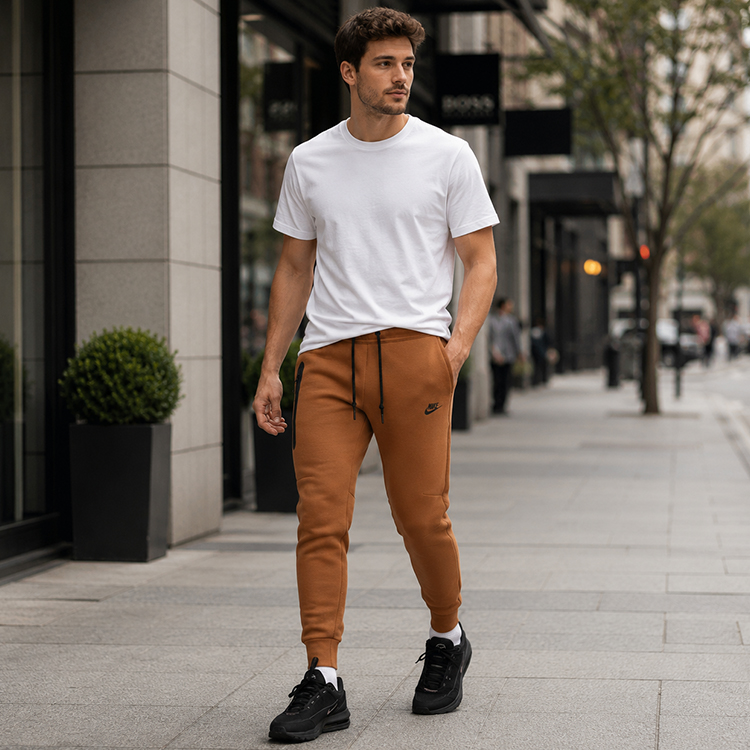 Брюки Nike M NK TCH FLC JGGR M Коричневый Мужской photo 7