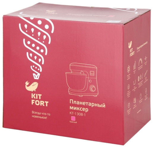 Mixer Kitfort KT13081, 4200 ml, 6 trepte viteza, Rosu photo 5