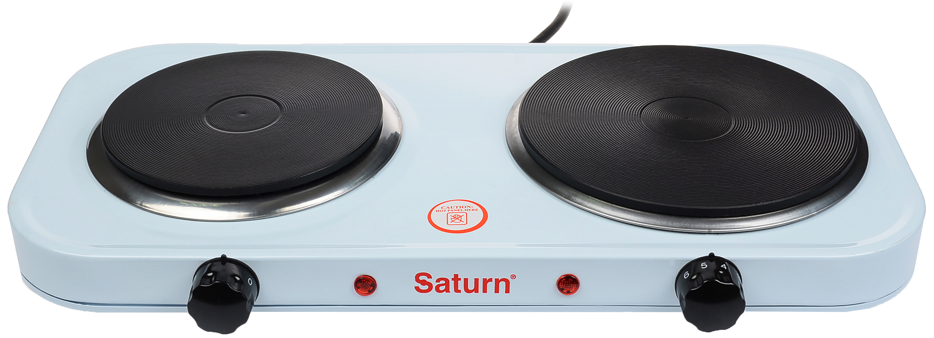 Плита настольная электрическая Saturn STEC0181, 2 конфорок, 1500 Вт, Черный photo 