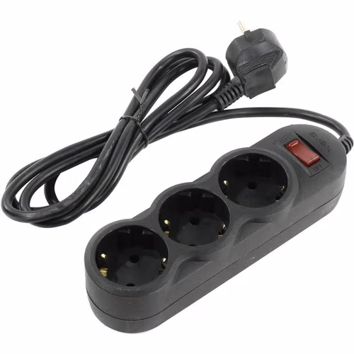 Surge Protector SVEN SF-03L, 3 Sockets, 5m, Black