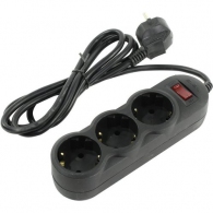 Surge Protector SVEN SF-03L, 3 Sockets, 5m, Black thumbnav 1