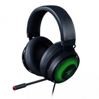 RAZER Kraken Ultimate USB / Gaming Headset, Retractable Unidirectional Microphone with Active noise-canceling microphone, 7.1 Surround Sound, THX Spatial Audio, 50 mm with Neodymium magnets, Eyewear-friendly cooling gel cushions, Razer Chroma™ RGB