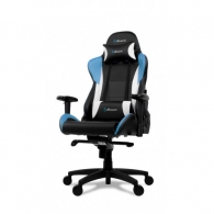 Gaming/Office Chair AROZZI Verona Pro V2, Black/Blue/White, PU Leather, max weight up to 120-130kg / height 165-190cm, Recline 165°, 1D Armrests, Head and Lumber cushions, Metal Frame, Nylon wheelbase, Gas Lift 4class, Large nylon casters, W-25.5kg thumbnav 1