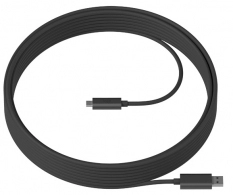 Logitech Strong USB Cable 25m, USB Type A (male) to USB Type C (male), delivers up to 10 Gbps for devices with their own power supplies, including Logitech Tap, Rally Camera, and Meetup. Compliance with the USB 3.2 Gen 2 specification