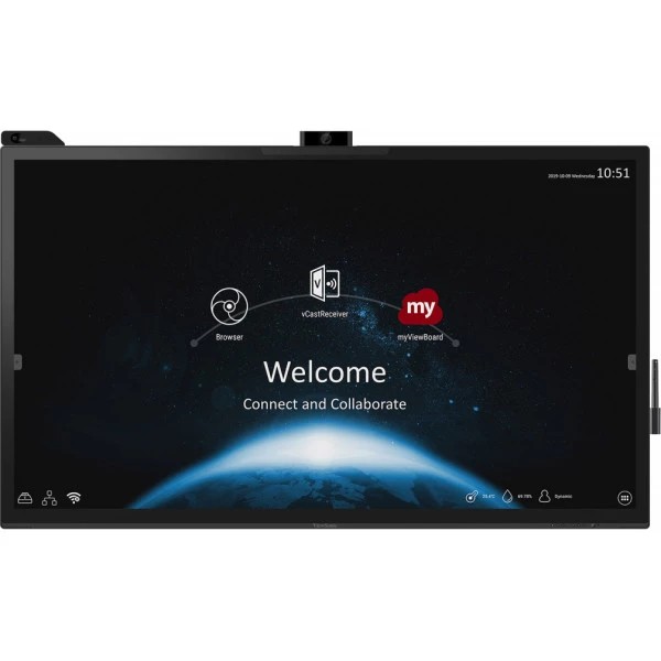 ViewSonic IFP6570, WORKSPACE - Empowered Communication, 64.5", PCAP direct bonding touch,7H Tempered Glass, 3840xx2160, 350nits, 1200:1 CR, 178 degree viewing angle (H/V), 16GB storage, CVBS(In) x1, VGA(In) x1, HDMI2.0(In) x3, SPDIF x1, USB Type C x photo 1
