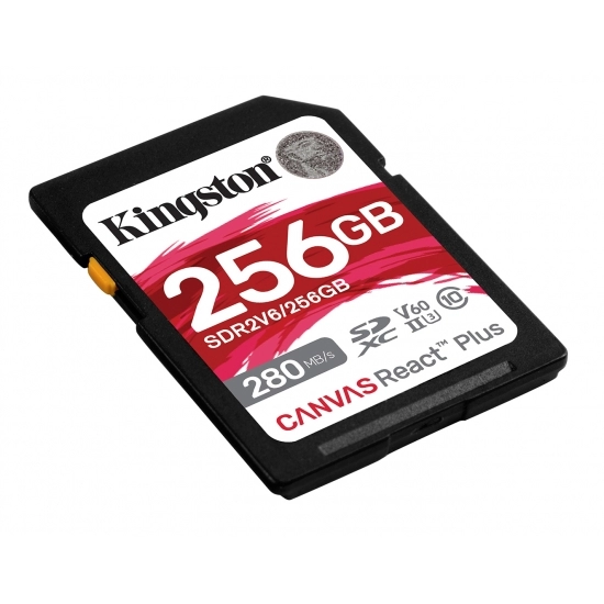 Карта памяти SD Kingston Canvas React Plus V60/ UHS-II/ 280MBps/ 256GB