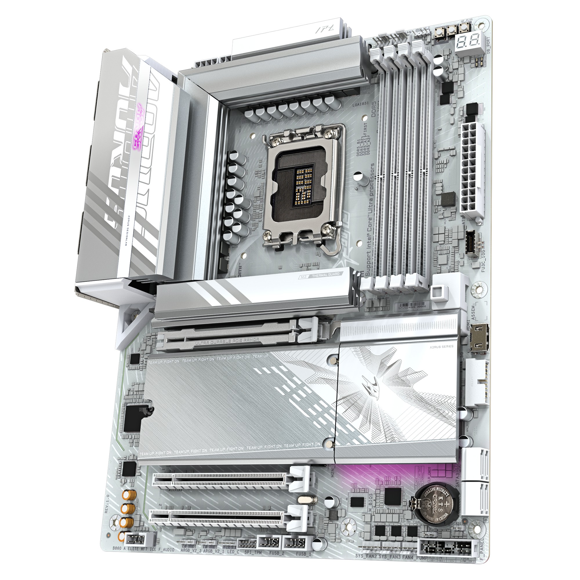 Материнская плата GIGABYTE B860 A ELITE WF7 ICE/ 1851/ Intel B860/ DDR5 / ATX photo 4