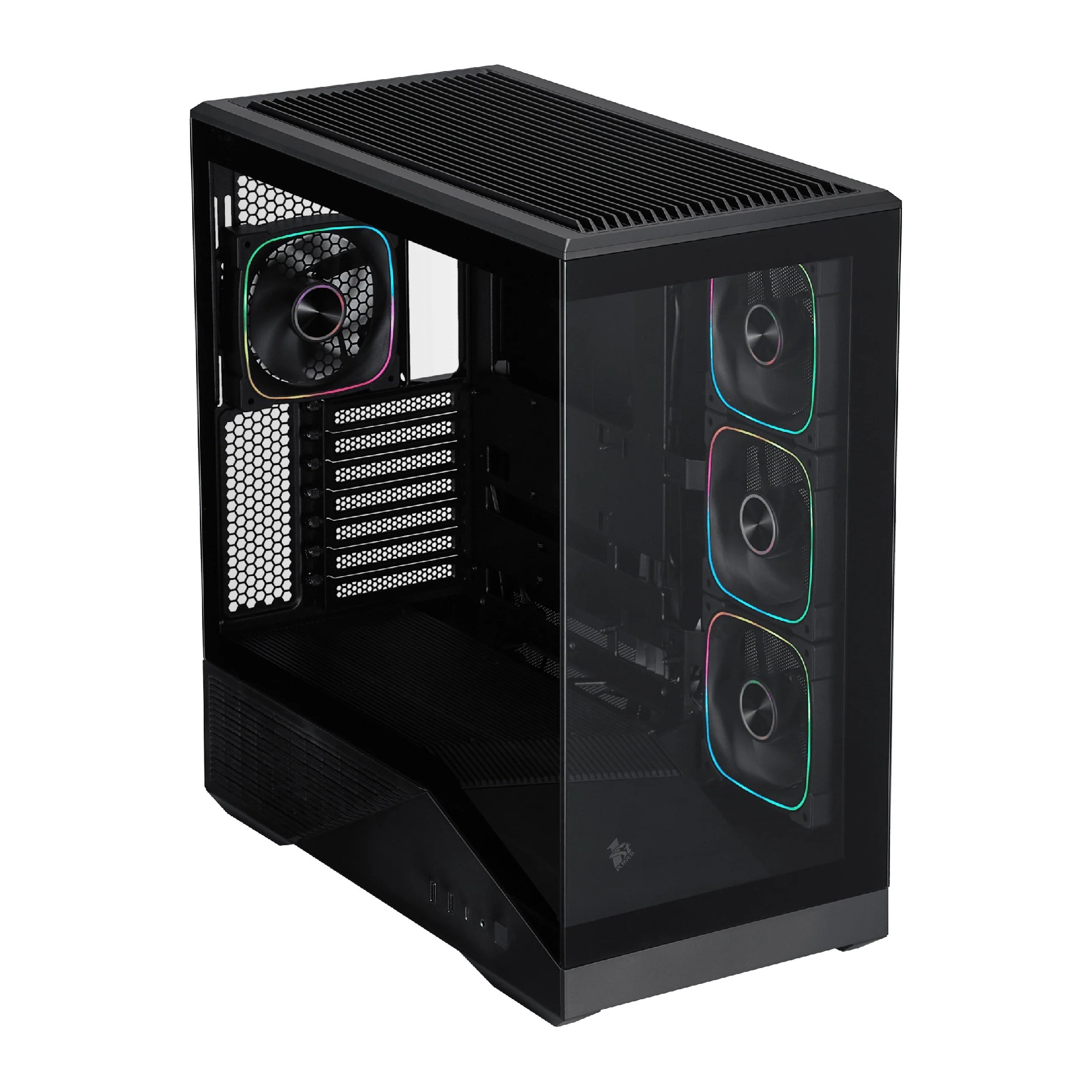 Корпус 1STPLAYER GM7 / w/oPSU / Side-Window / 4x120mm / ATX / Black photo 2