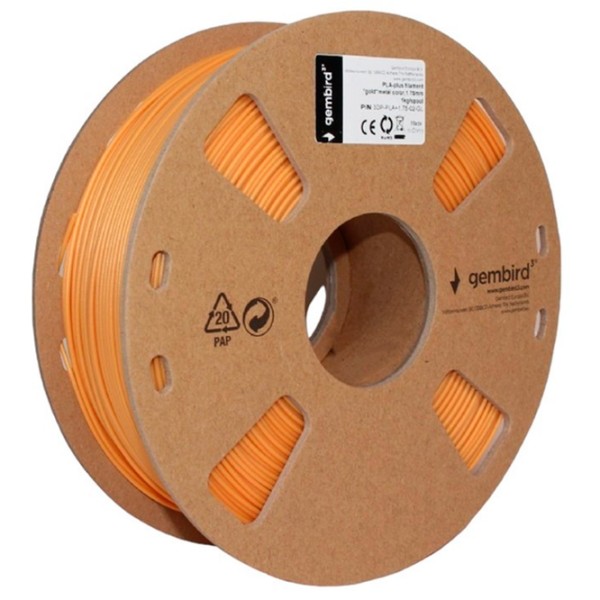 Gembird PLA+ Filament,  Gold, 1.75 mm, 1 kg photo 2