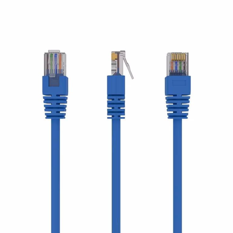 Patch cord cat. 5E PP12-1M/B Blue, 1 m,  molded strain relief 50u