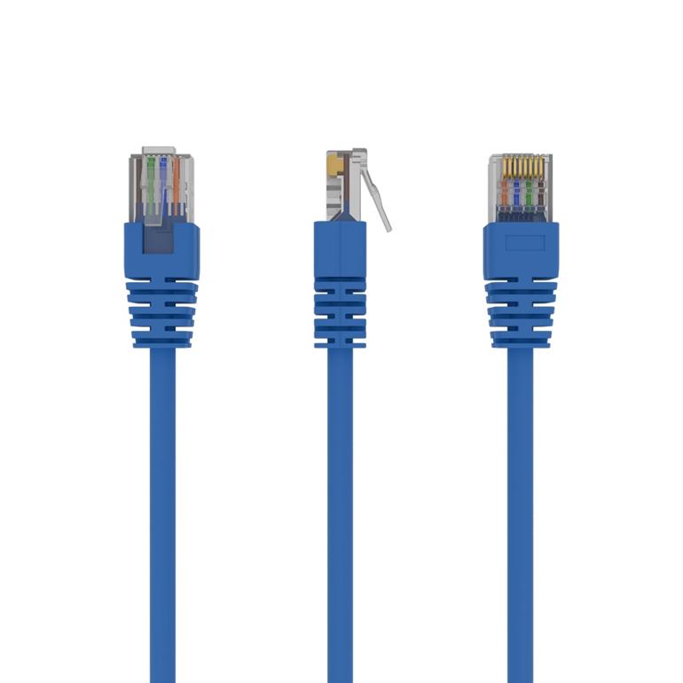 Patch cord cat. 5E PP12-1M/B Blue, 1 m, molded strain relief 50u" plugs photo 1 Patch cord cat. 5E PP12-1M/B Blue, 1 m, molded strain relief 50u" plugs photo 1