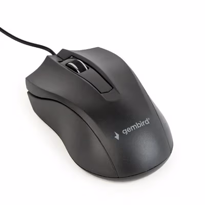 Gembird MUS-3B-01, Optical Mouse, 1000dpi, USB, 1.35m cable, Black