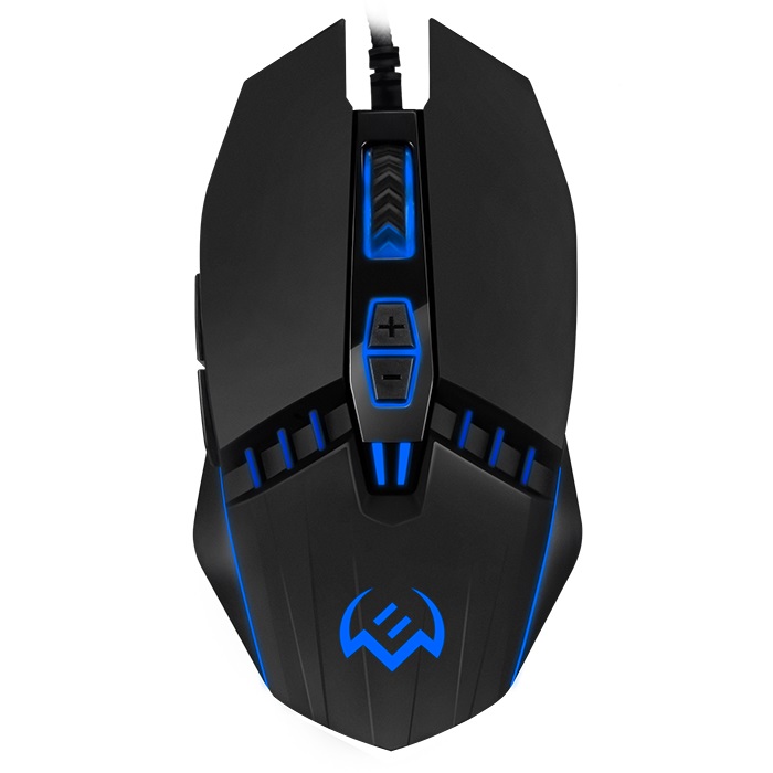 SVEN RX-G810 Gaming, Optical Mouse, 800-4000 dpi, 6+1 buttons (scroll wheel),  DPI switching modes, Two navigation buttons (Forward and Back),Soft Touch coating, USB, Black photo 1