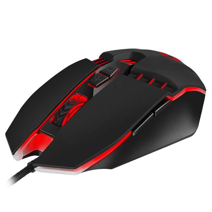 SVEN RX-G810 Gaming, Optical Mouse, 800-4000 dpi, 6+1 buttons (scroll wheel),  DPI switching modes, Two navigation buttons (Forward and Back),Soft Touch coating, USB, Black photo 3