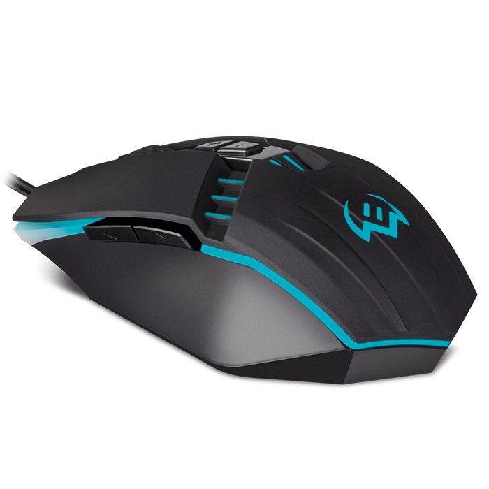 SVEN RX-G810 Gaming, Optical Mouse, 800-4000 dpi, 6+1 buttons (scroll wheel),  DPI switching modes, Two navigation buttons (Forward and Back),Soft Touch coating, USB, Black photo 5
