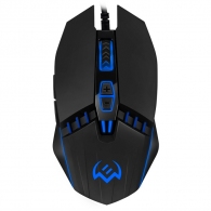 SVEN RX-G810 Gaming, Optical Mouse, 800-4000 dpi, 6+1 buttons (scroll wheel),  DPI switching modes, Two navigation buttons (Forward and Back),Soft Touch coating, USB, Black thumbnav 1