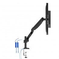 Arm for 2 monitors 13”-31.5” -  AOC AD110DX with integrated USB Hub, Black, USB Hub: USB-C + USB3.0, Desk Clamp/Grommet, Aluminum structure, Gas spring, Height adjustment, Max.Load: 2-9kg, Tilt: '-90°~+85°, Swivel:180°, Rotation: 360°, Hidden cable manage thumbnav 7