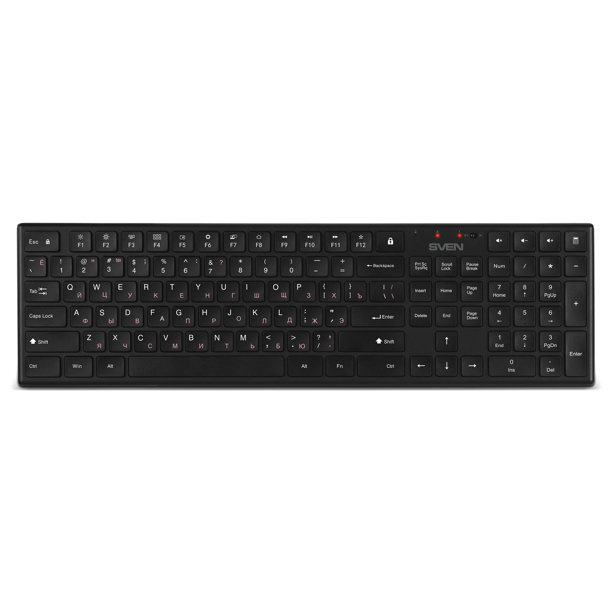 Tastatura cu mouse Wireless SVEN KB-C2550W, Black photo 3