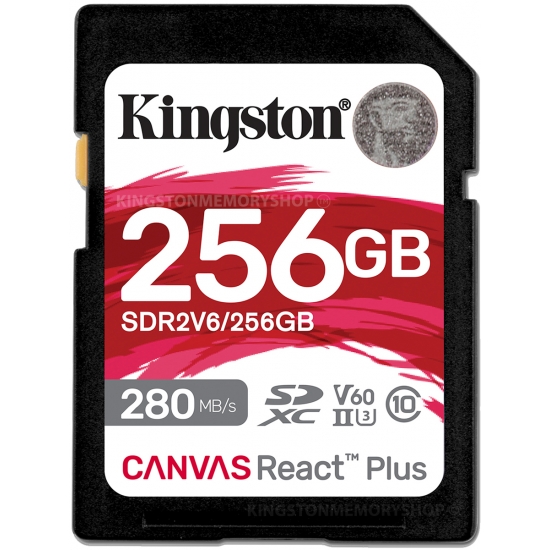 Card de memorie SD 256GB V60 Kingston Canvas React Plus, 280MB/s, UHS-II photo 2