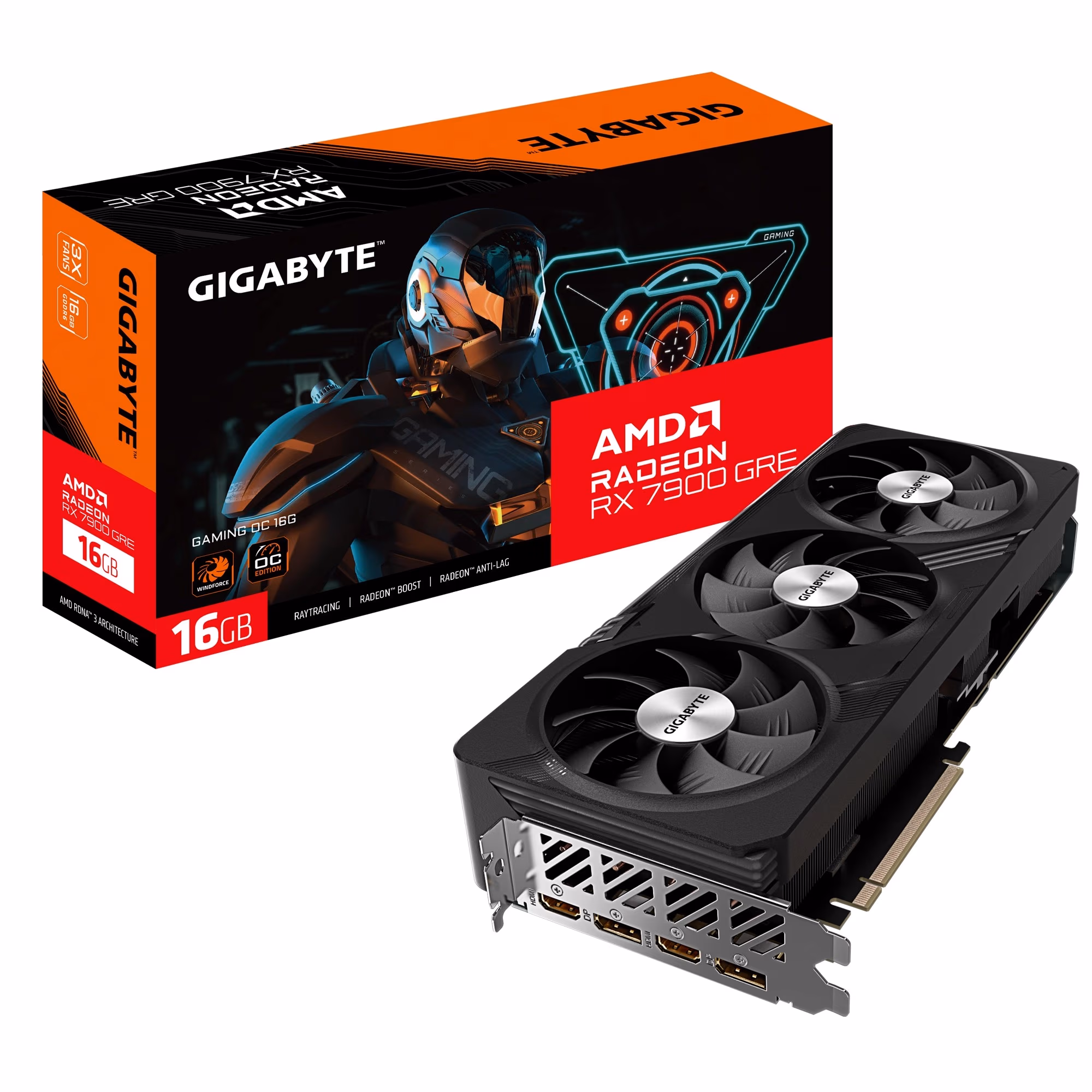 Placa video Gigabyte Radeon RX 7900 GRE GAMING OC 16G / 16G / GDDR6 / 256bit