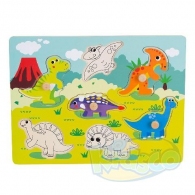 Noriel INT4616 Noriel Bebe Wood - Puzzle Cu Dinozauri thumbnav 1