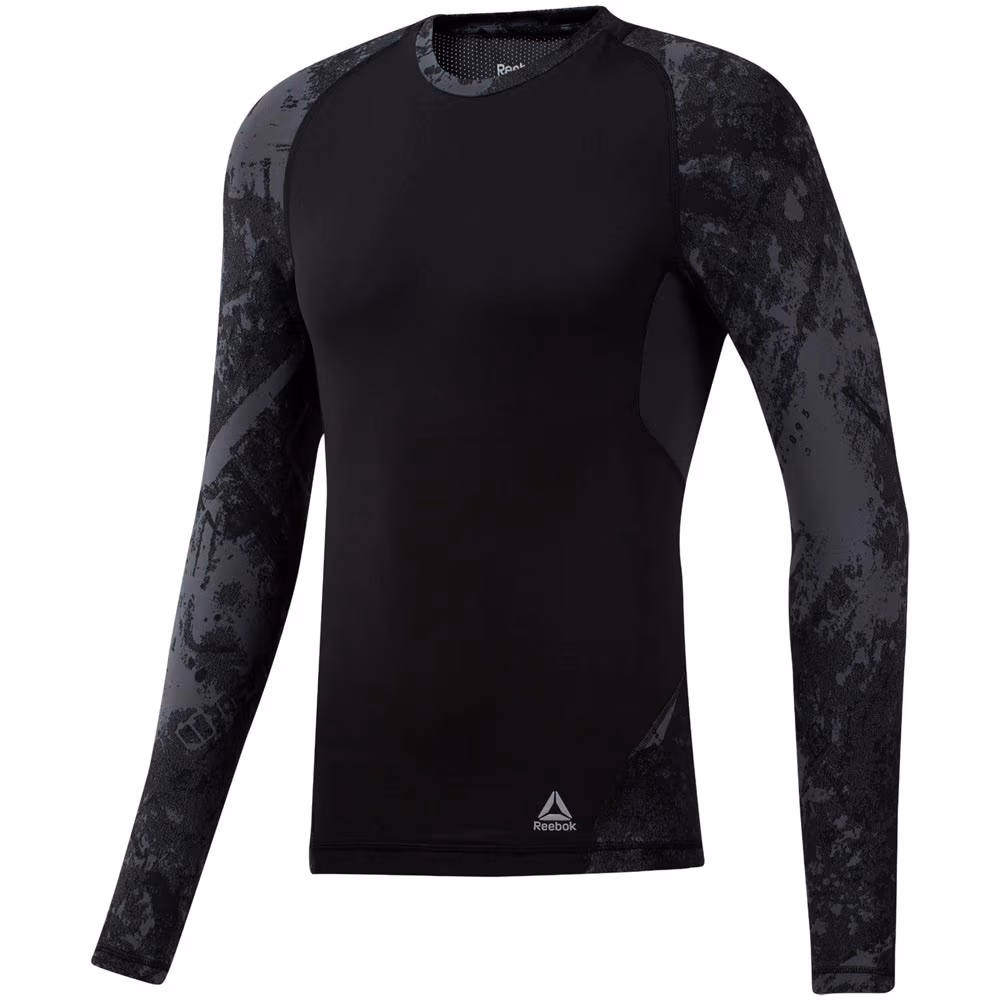  Reebok CBT JACQUARD LS RASHGUARD 