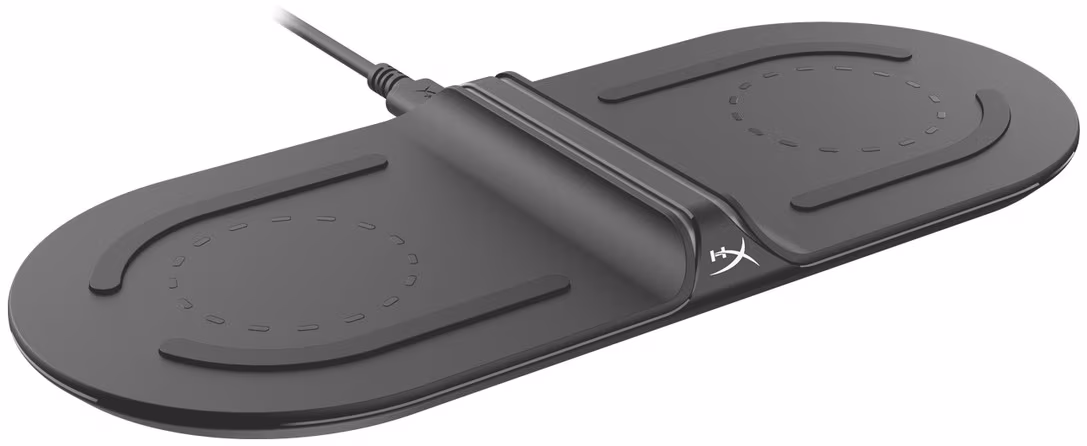 HyperX ChargePlay Base Qi Wireless Charger, Qi Certified wireless charging, Up to 15W total, USB-C, Rapidly charges two devices simultaneously, LED charging indicators, Versatile charger for Qi-compatible devices
