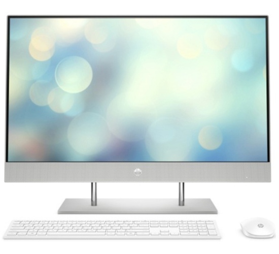 All-in-One PC - 23.8" HP AiO 24-dp0026ur 23.8" FHD AG UWVA, AMD Ryzen 3 4300U, 1x8GB (2 slots) DDR4, 256GB M.2 PCIe NVMe SSD, AMD Integrated Graphics, CR, HD Cam, WiFi ac 1x1 + BT5, HDMI, LAN, White wired USB KB & USB mouse, FreeDOS, Natural Silver. photo 1