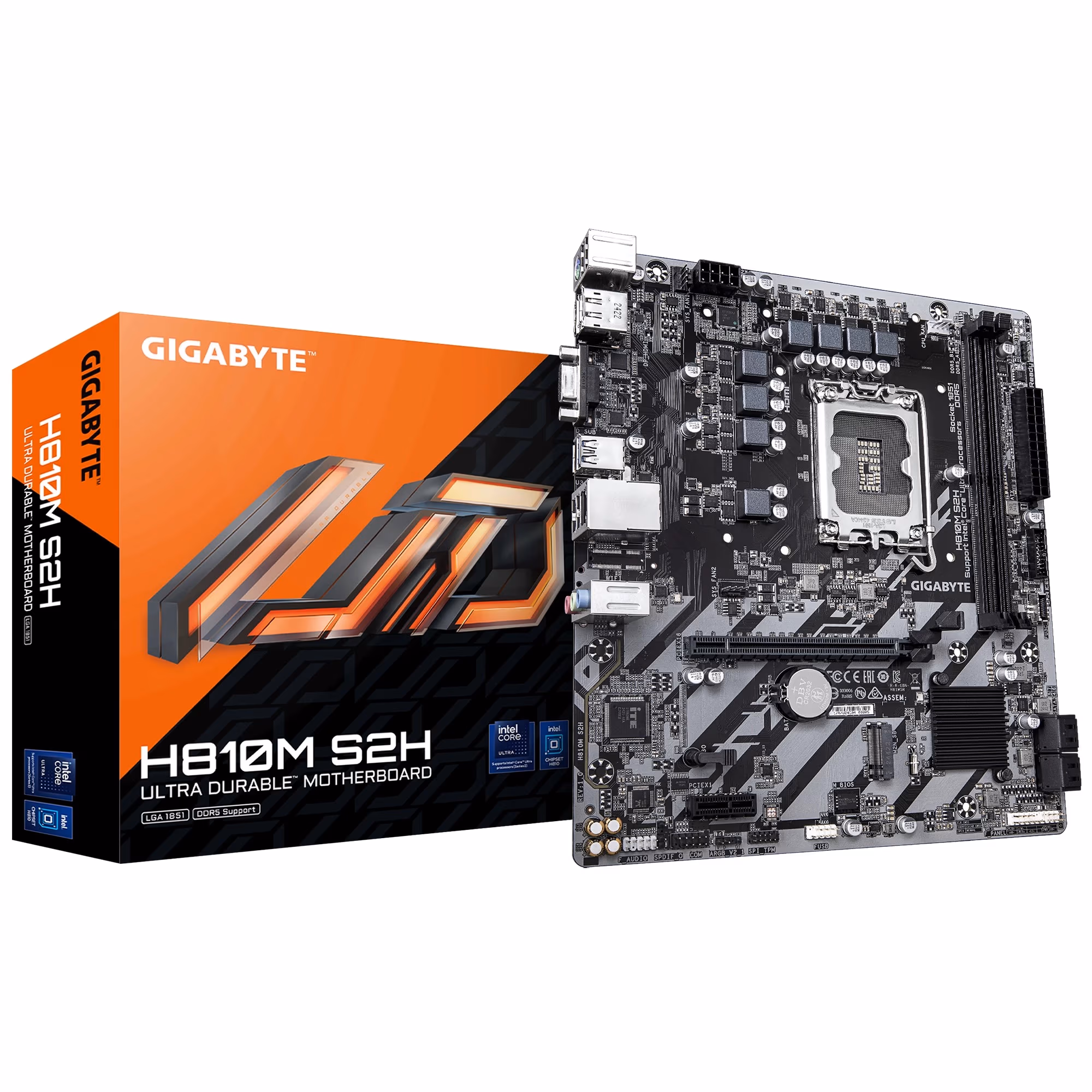 Материнская плата GIGABYTE H810M S2H/ 1851 / H810 / DDR5 / mATX