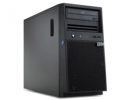 IBM System x3100 M4, 1x Intel Xeon 4C E3-1220v2 69W 3.1GHz/1600MHz/8MB, 1x4GB, Open Bay Simple-Swap 3.5” SATA (for 4x 3.5” HDD), software ServeRAID C100 controller, RAID-0, 1, 10, DVD-ROM, 2x 1Gb Ethernet ports, fixed 1x 350W p/s, Tower thumbnav 1
