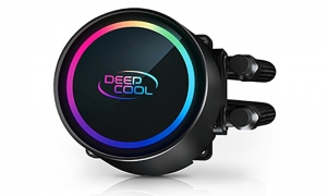 DEEPCOOL Liquid Cooler ”GAMMAXX L240 A-RGB”, Anti-Leak Technology, Socket LGA2066/2011/1851/1700/1200/115x & AM5/AM4, 2x 120mm ARGB PWM fans: 500-1800 RPM±10%, <30 dB(A), 69.34 CFM, 4-pin PWM, Pump: 2400 RPM, 17.8dBA, Cooper Base, Hydro Bearing, Black thumbnav 4
