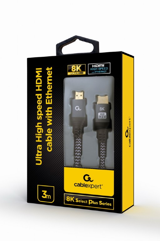 Cable HDMI 2.1  - 3m - Cablexpert CCB-HDMI8K-3M, Ultra High speed HDMI cable with Ethernet, 8K premium series, Supports HDMI 2.1 8K UHD resolutions at 60 Hz,  3 m photo 2